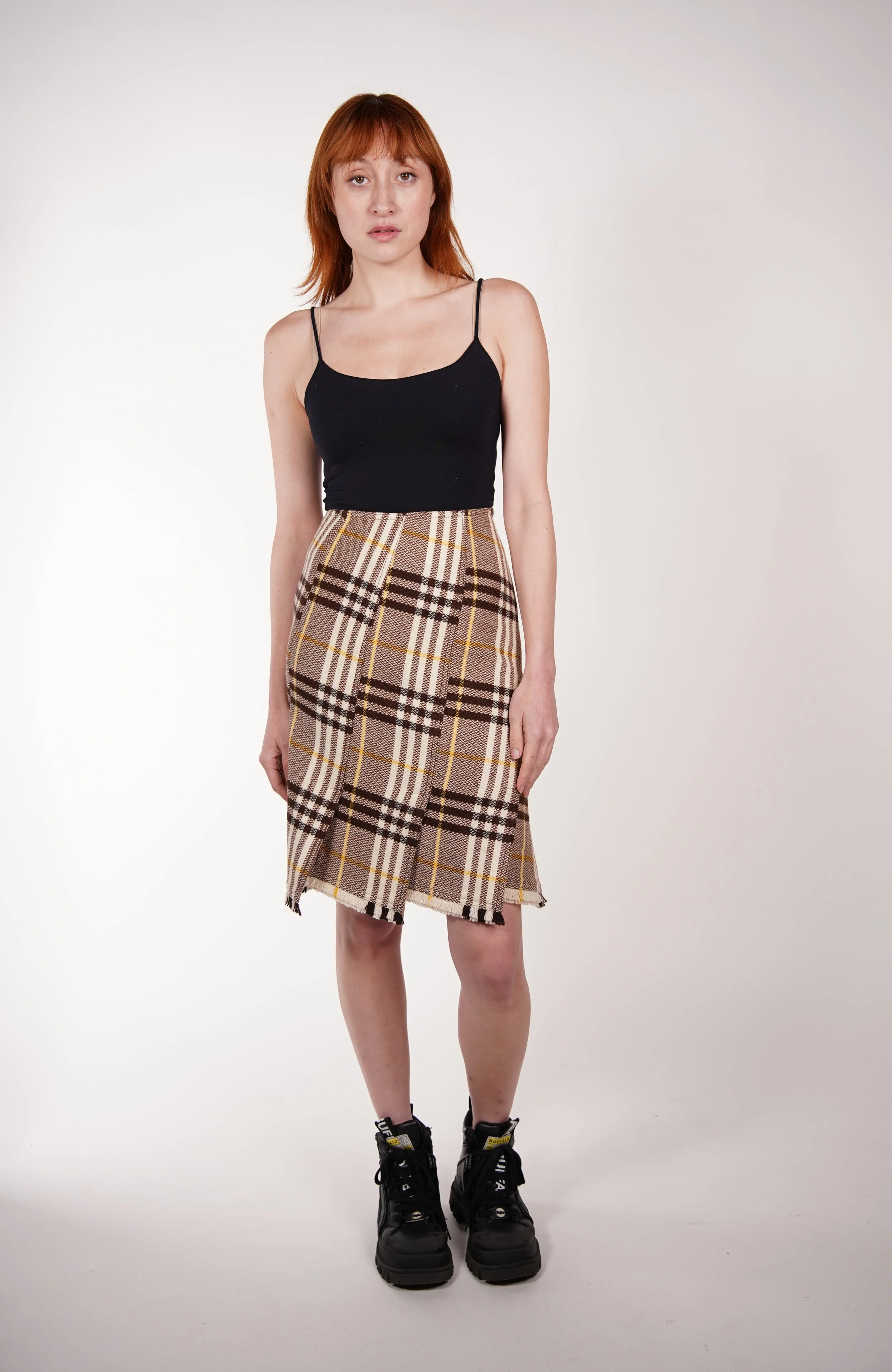 Burberry Midi Wool Skirt — Check It Vintage